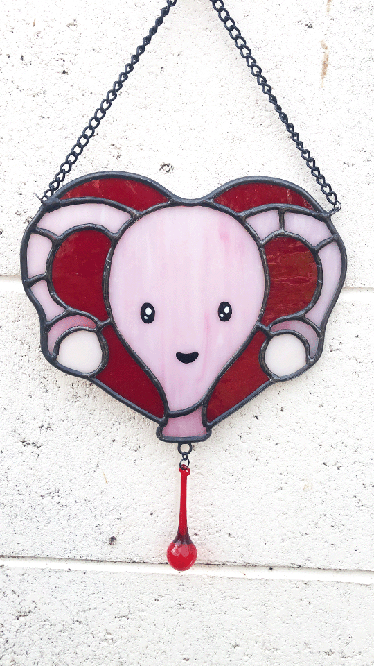 Totally Cuterus Uterus, stained glass