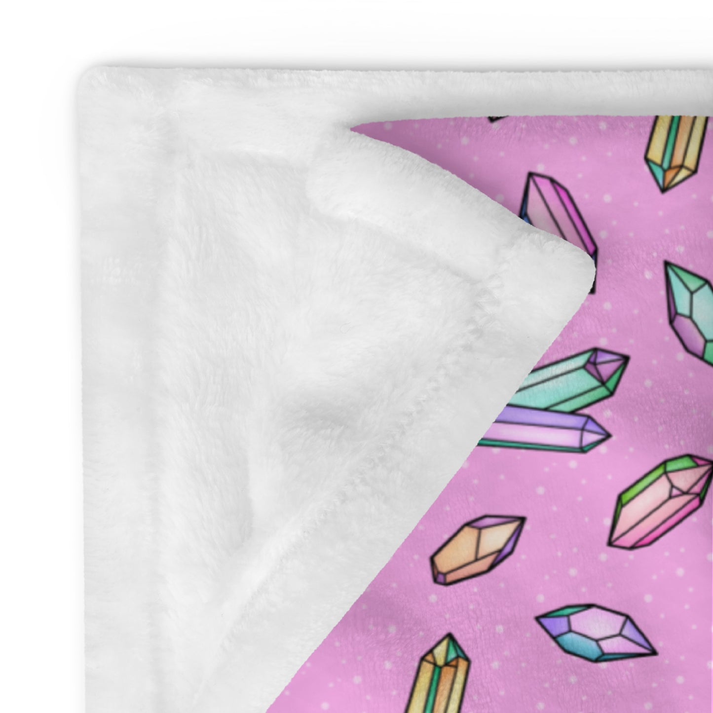 close up view of 50" x 60" Crystals most Mystical throw blanket