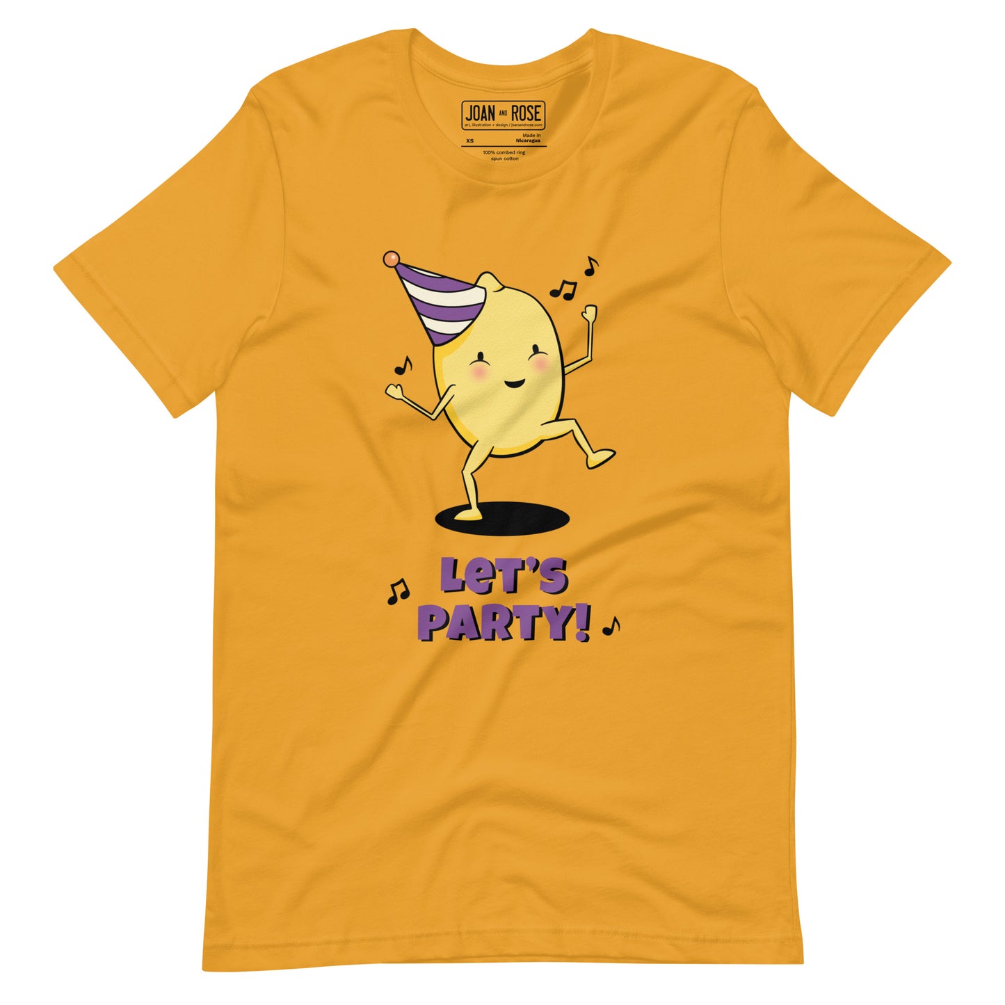 Mustard version of Lemon Party t-shirt